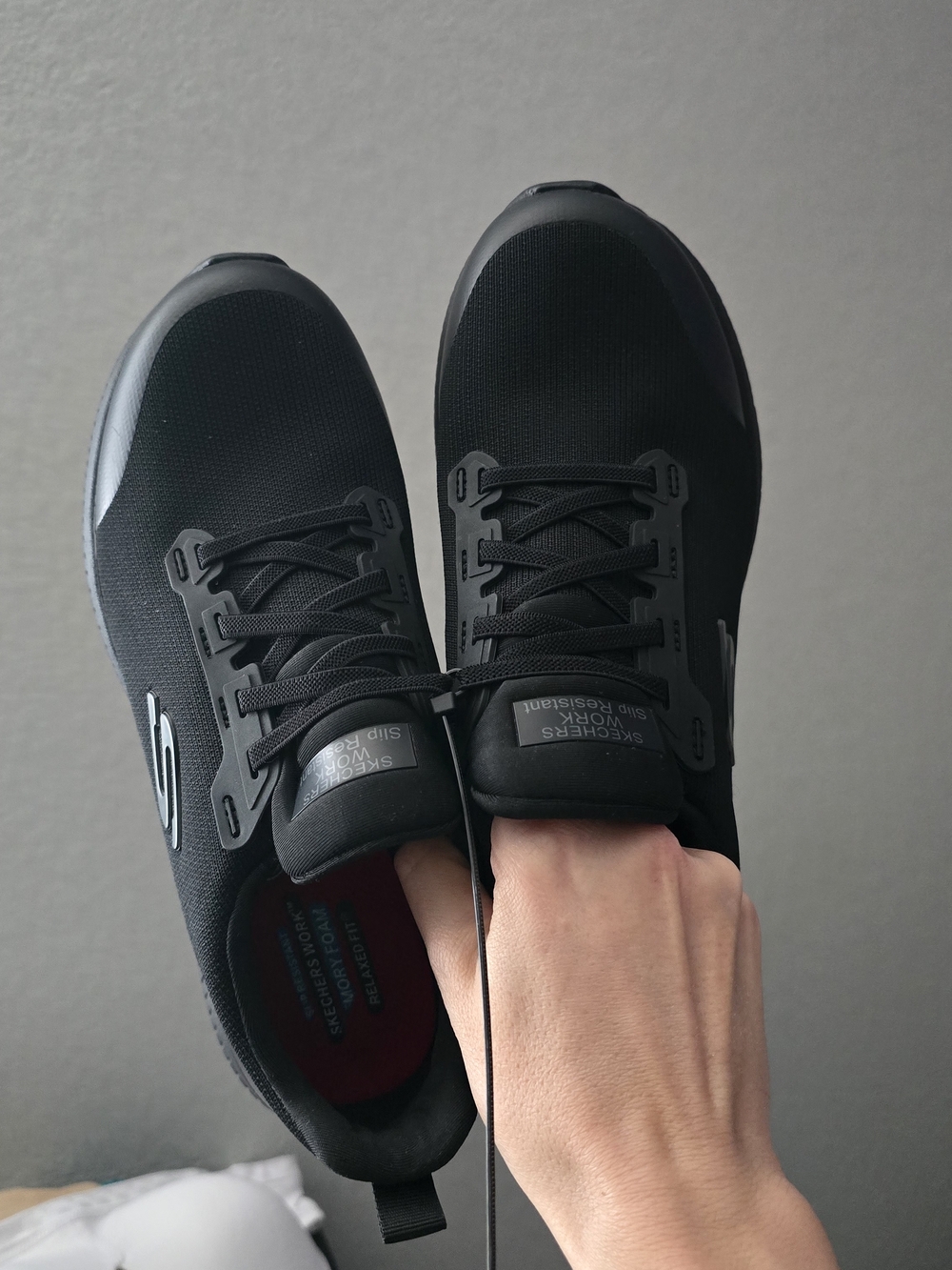 Skechers Black Slip-On Athletic Sneakers
